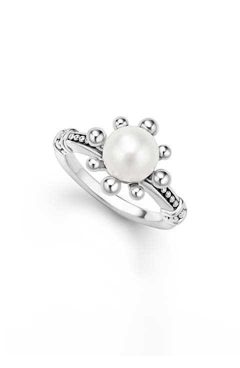 Luna Fleur Cultured Pearl Ring