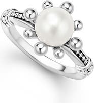 LAGOS Luna Fleur Cultured Pearl Ring
