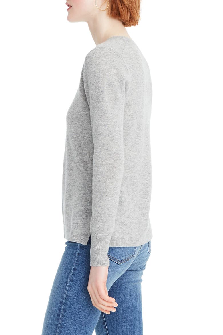 Crewneck Cashmere Sweater, Alternate, color, HEATHER GREY