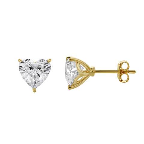 Elaria 14K Lab Grown Heart Solitaire Diamond Earrings - 1.00 Cts