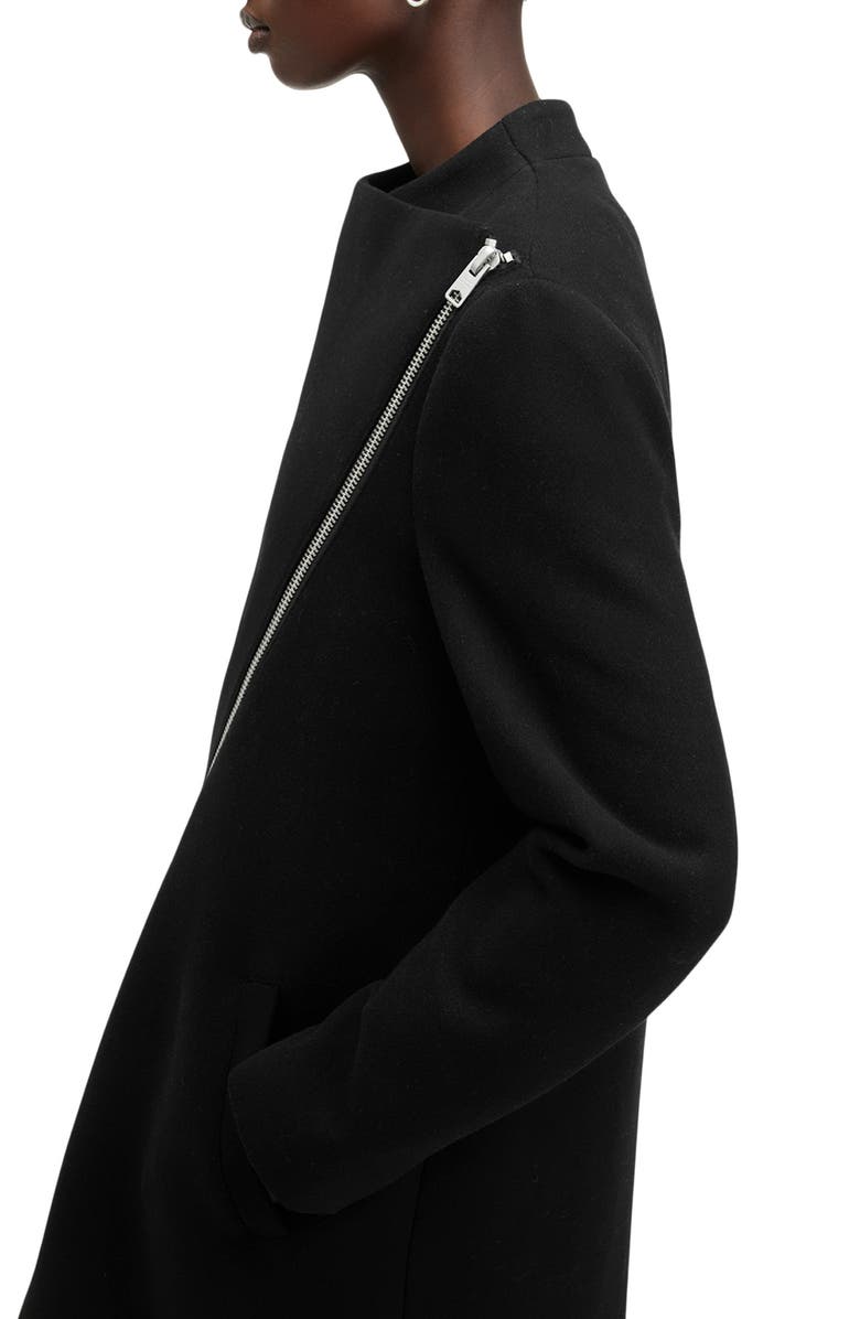 AllSaints Margoh Asymmetric Zip Coat, Alternate, color, 