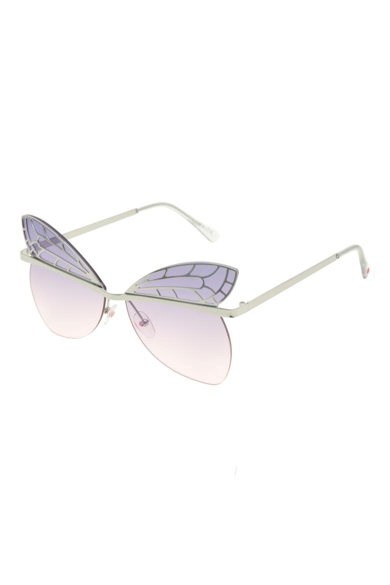 61mm Butterfly Gradient Sunglasses, Alternate, color, PURPLE
