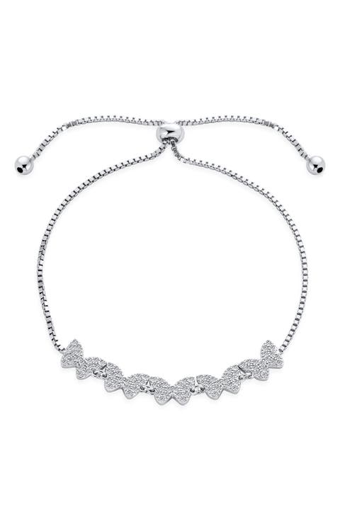 CZ Butterfly Slider Bracelet