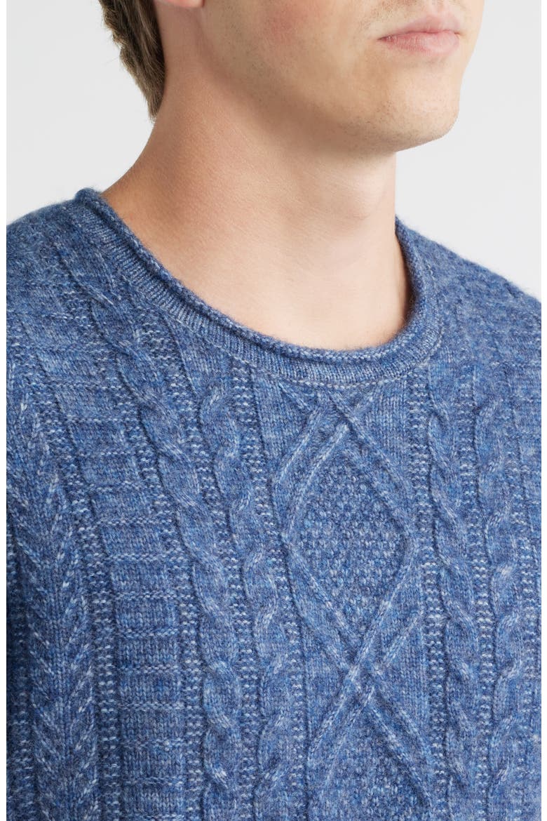 Tri-Blend Fisherman Sweater, Alternate, color, NAVY