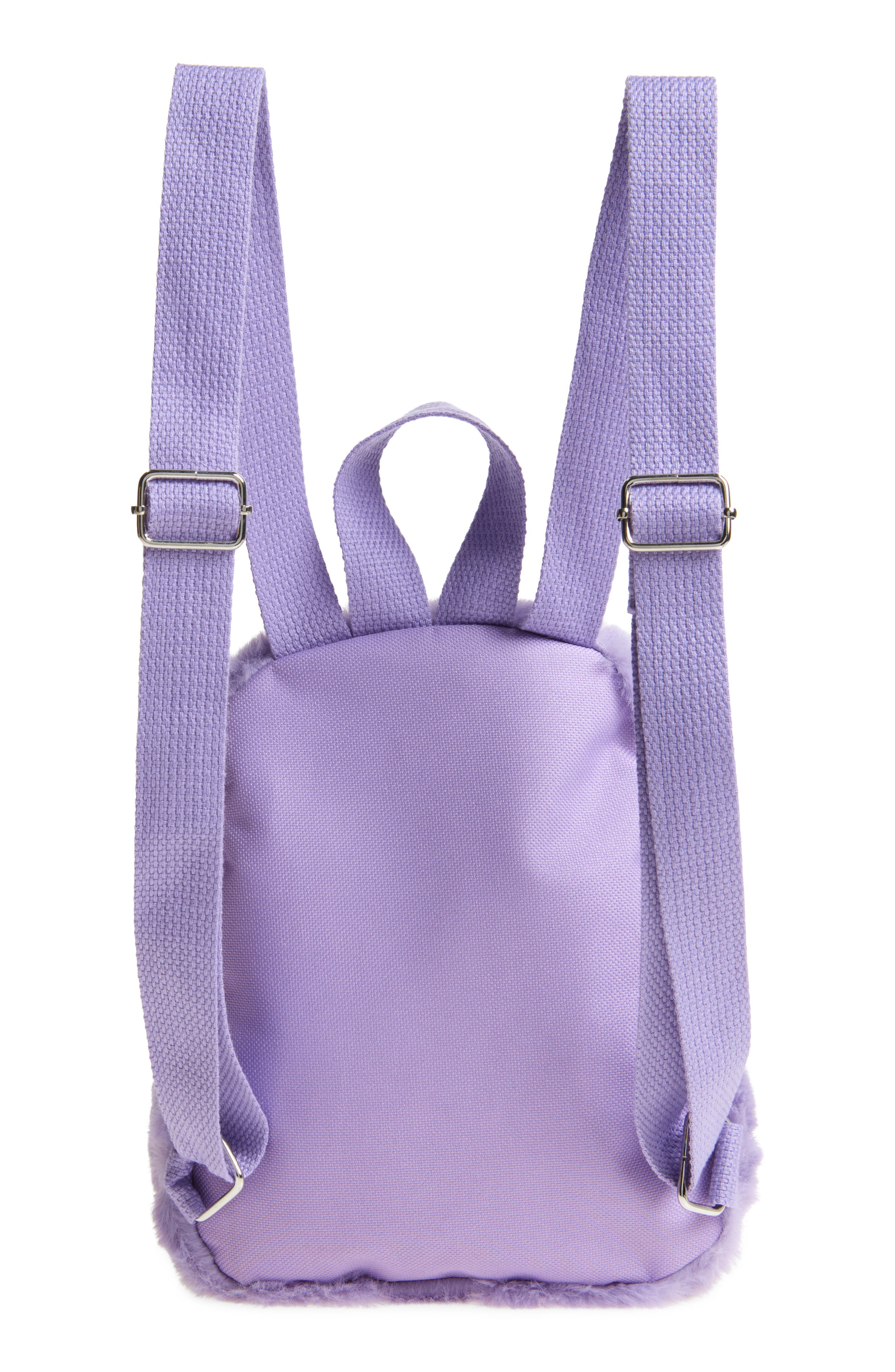 Ruby & Ry Kids' Faux Fur Mini Backpack, Alternate, color, Purple