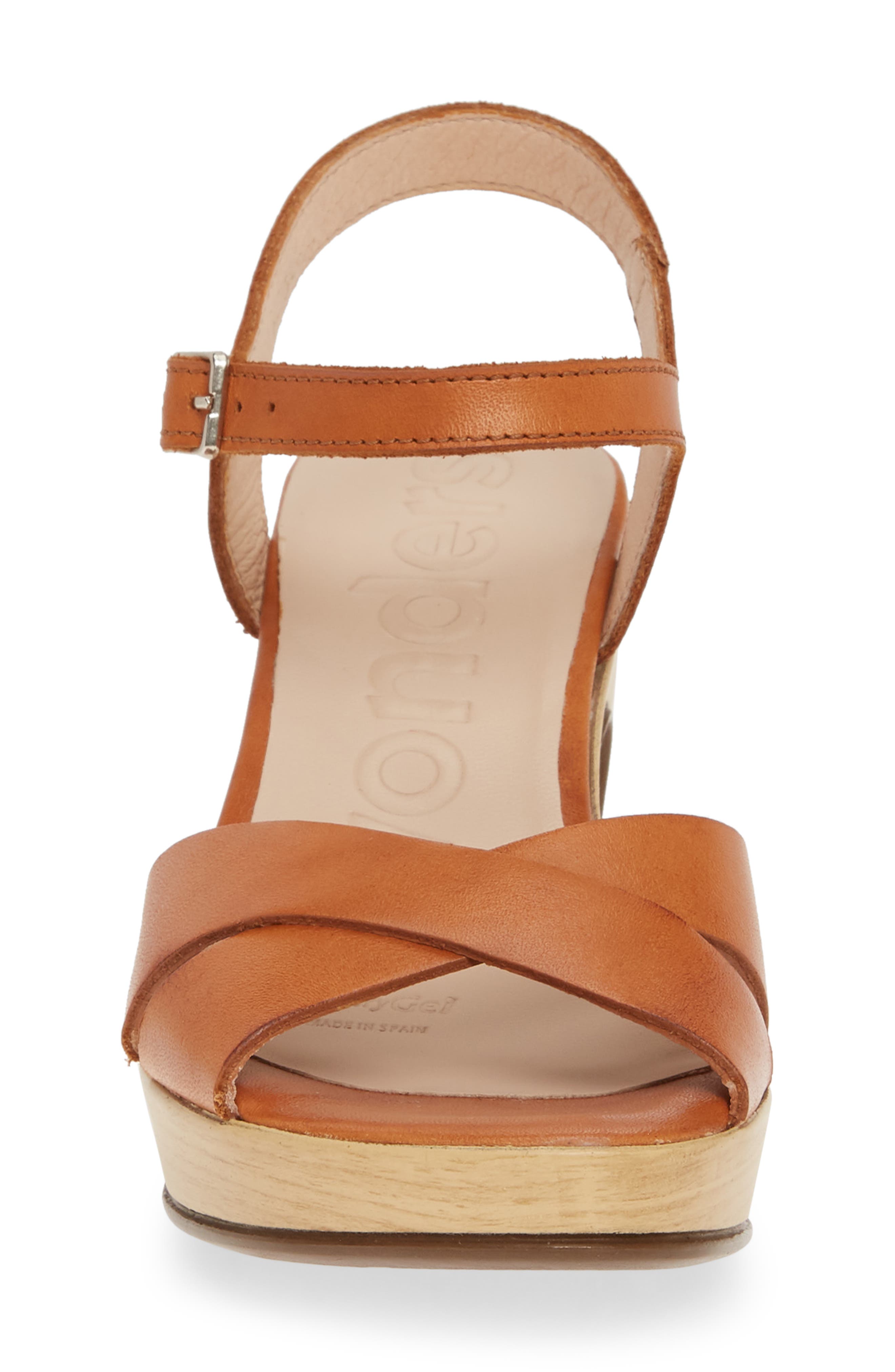 Platform Sandal, Alternate, color, NATURE CUERO LEATHER