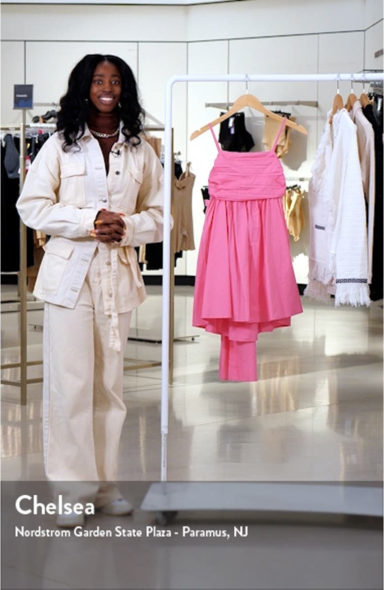 Alice Bow Back Cotton Babydoll Minidress, sales video thumbnail