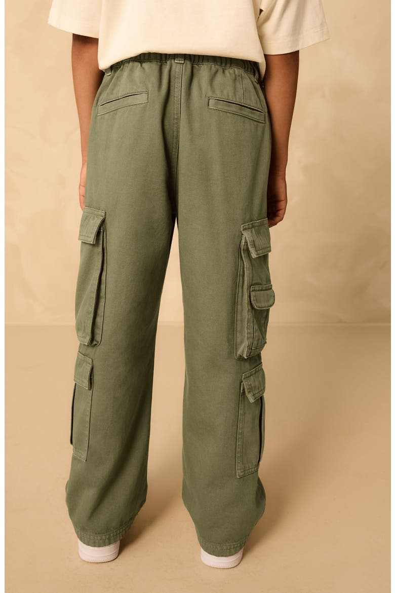 Kids' Baggy Cargo Pants, Alternate, color, GREEN