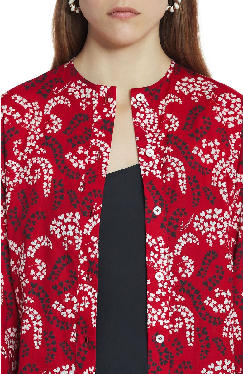 Lanvin PRINTED SHIRT IN COTTON VOILE, Alternate, color, 