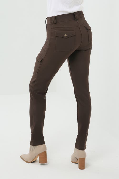 Anatomie Kate Cozy Fleece-lined Travel Pant In Brown