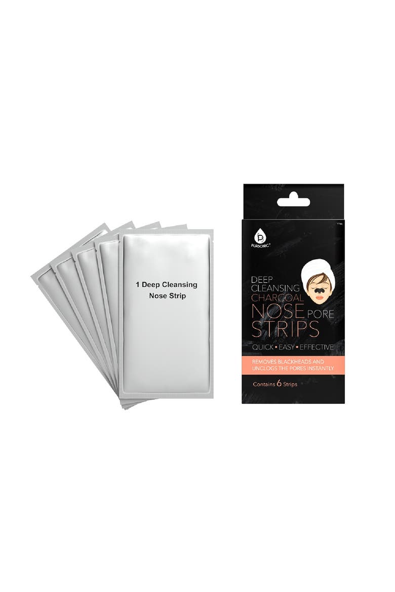6 pack Deep Cleansing Charcoal Nose Pore Strip, Alternate, color, Black