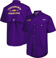 Columbia Men's Columbia Purple LSU Tigers Bonehead Button-Up Shirt