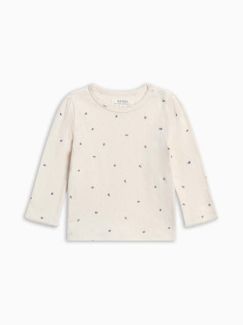 Organic Elodie Pointelle Long Sleeve Top (baby)