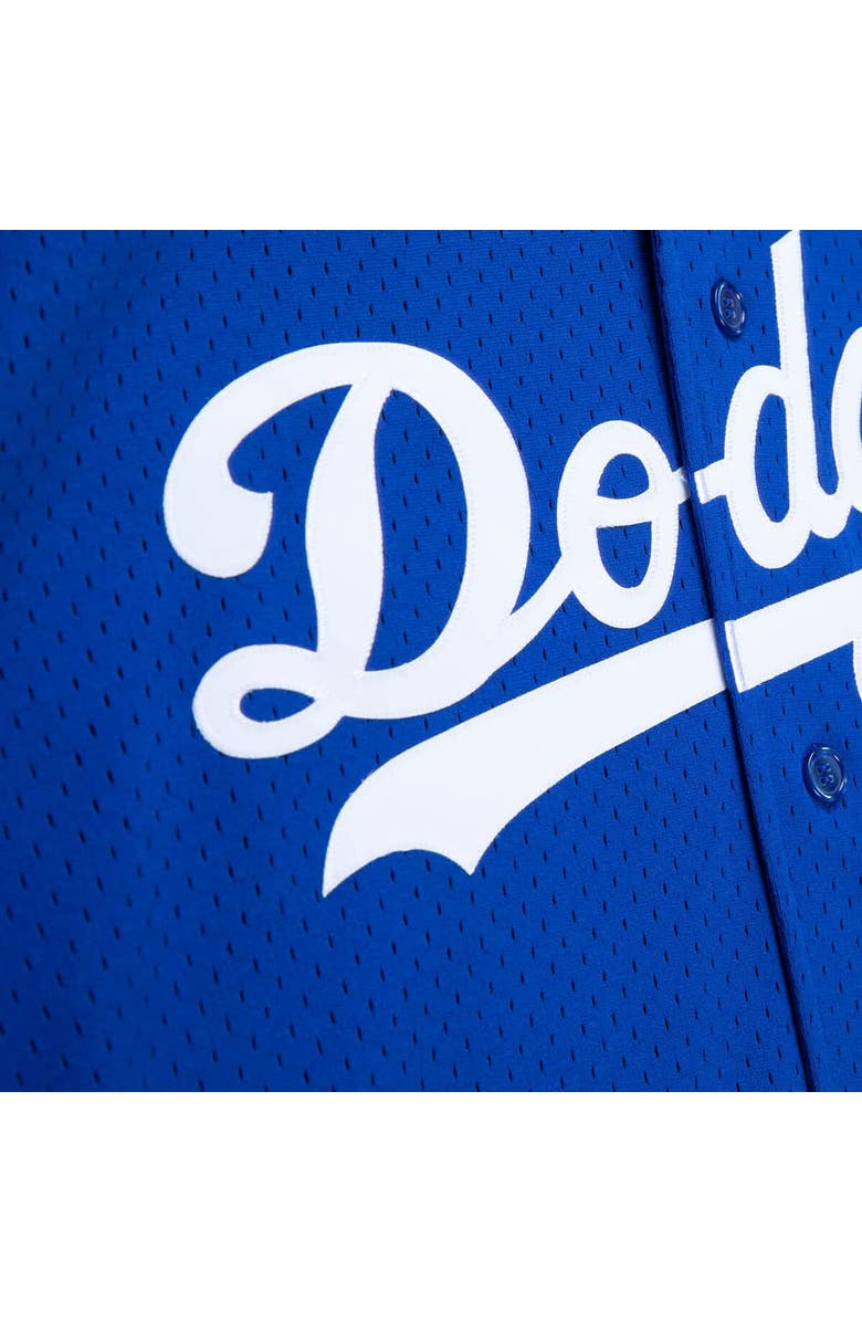 Mitchell & Ness Men's Mitchell & Ness Hideo Nomo Royal Los Angeles Dodgers Cooperstown Collection Mesh Batting Practice Button-Up Jersey, Alternate, color, 