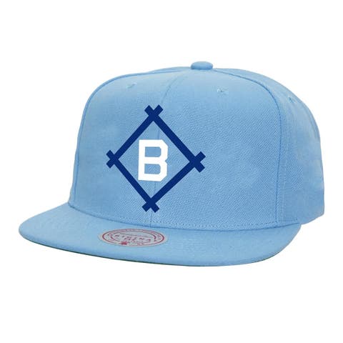 Men's Mitchell & Ness Light Blue Brooklyn Dodgers Cooperstown Collection Basic Flip Snapback Hat