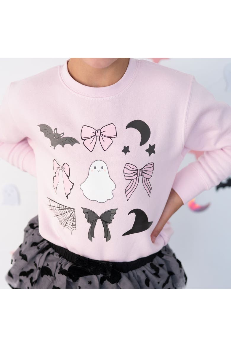 Spooky Cute Halloween Sweatshirt, Alternate, color, Ballet Pink