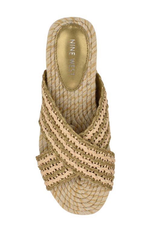 Nine West Animay Slide Sandal In Bronze