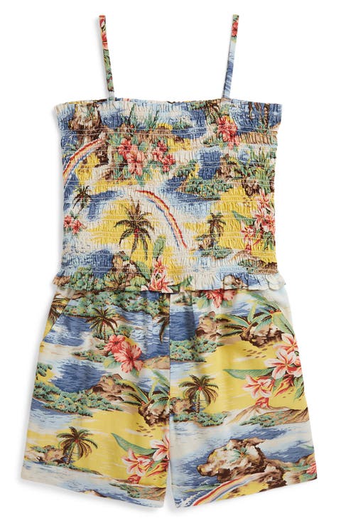 Kids' Print Smocked Boxy Top & Shorts (Big Kid)