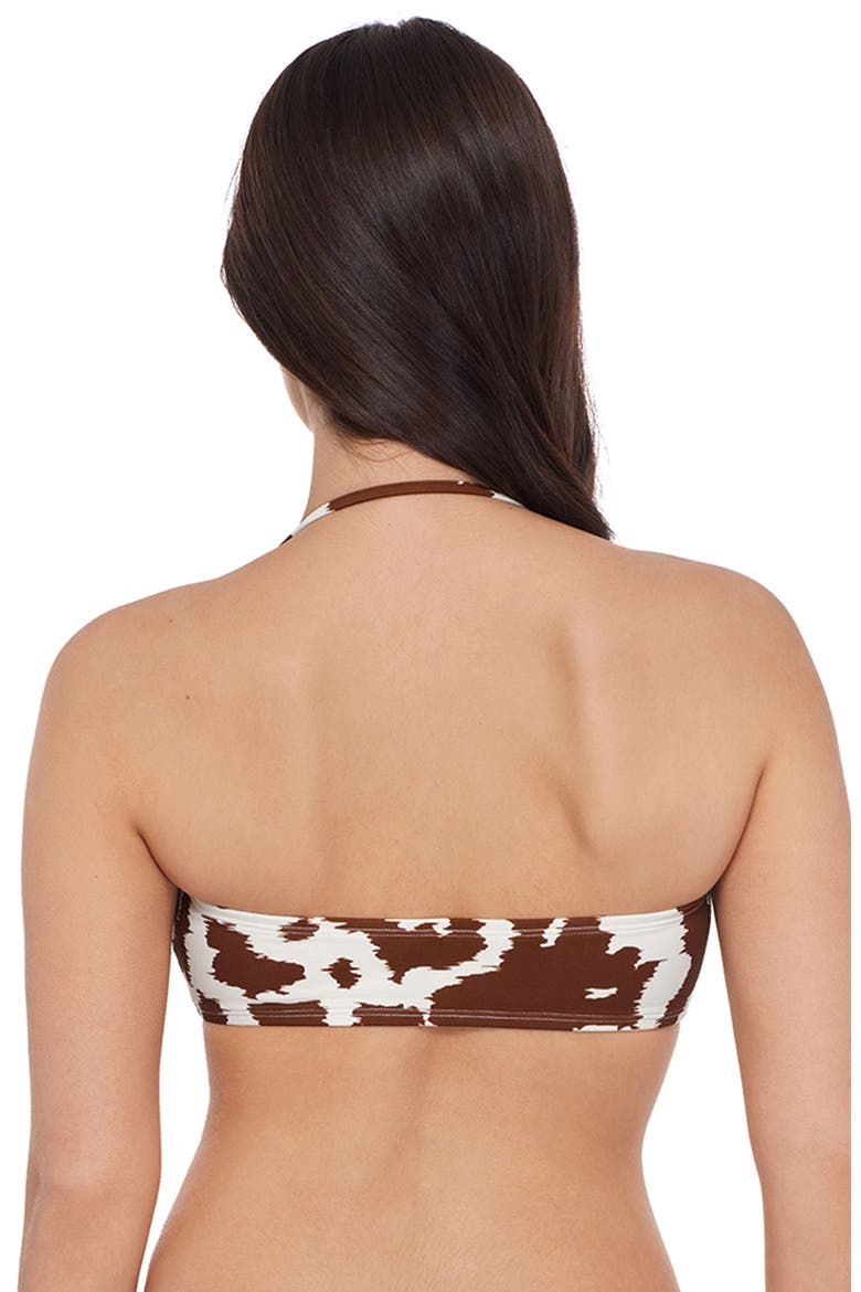 Bandeau Scarf Midkini Swim Top With Removable Strap, Alternate, color, Blowin' Smoke