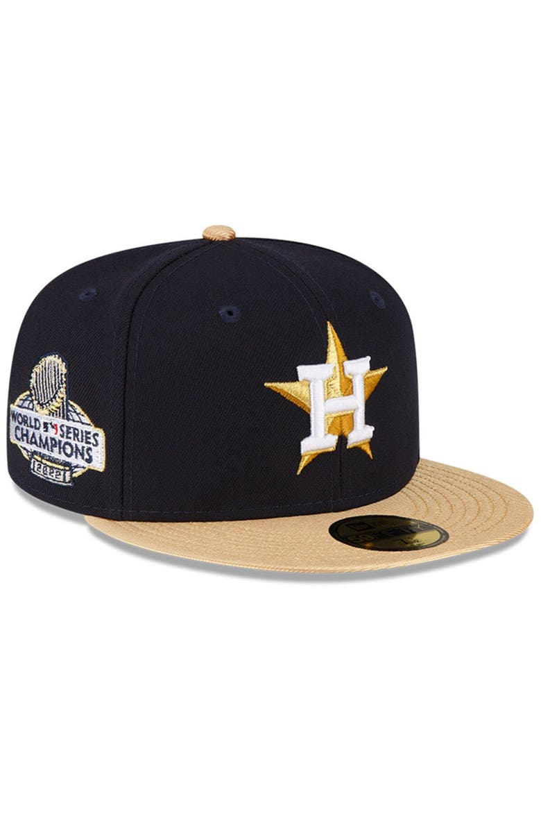 New Era Navy Houston Astros 2023 Gold Collection 59FIFTY Fitted Hat, Main, color, 