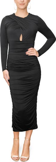 Erika Cross-Top Midi Dress