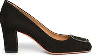 Santoni Suede High-Heel Pump
