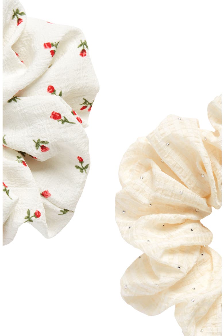 2-Pack Scrunchies, Alternate, color, IVORY