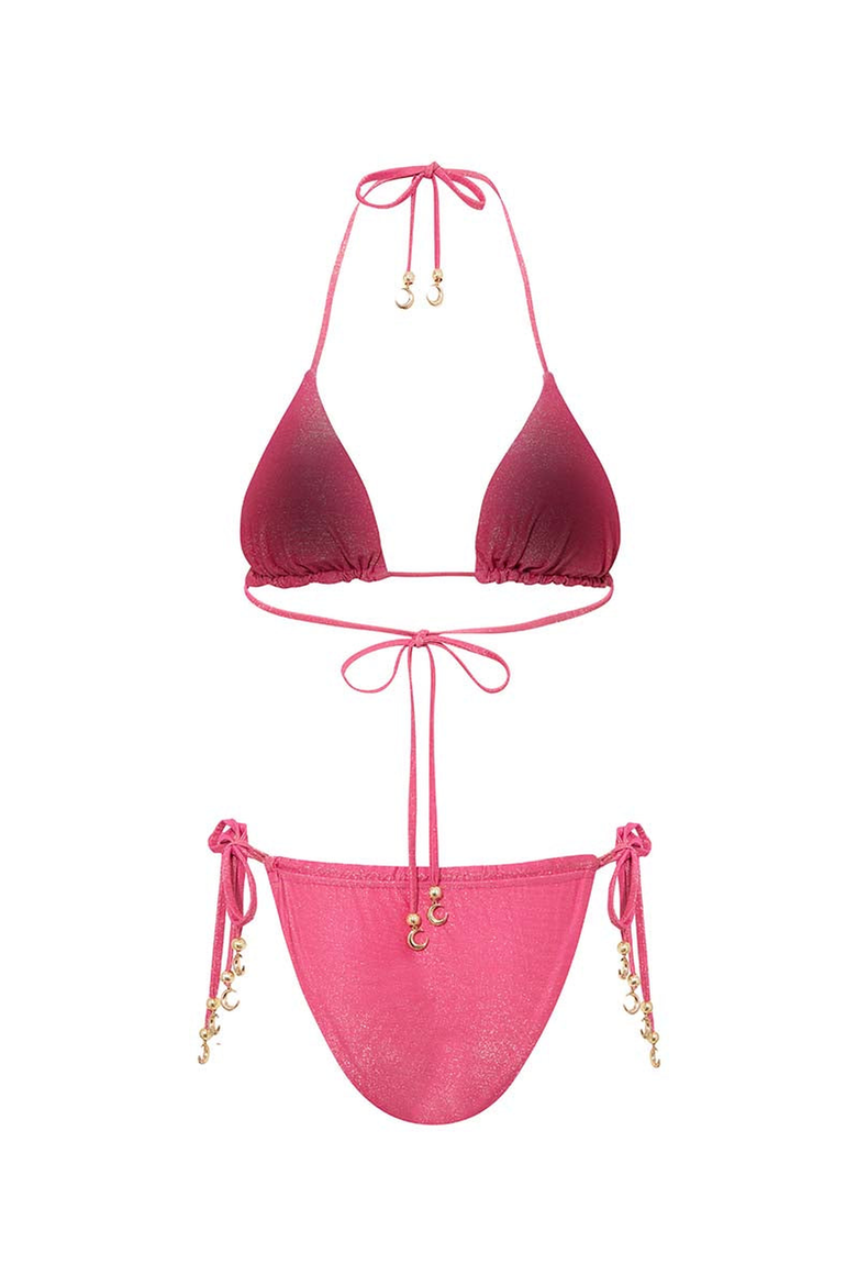 ICON BIKINI, Alternate, color, Metallic Pink