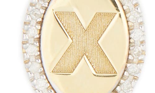Meshmerise Diamond Initial Disc Bracelet In Gold
