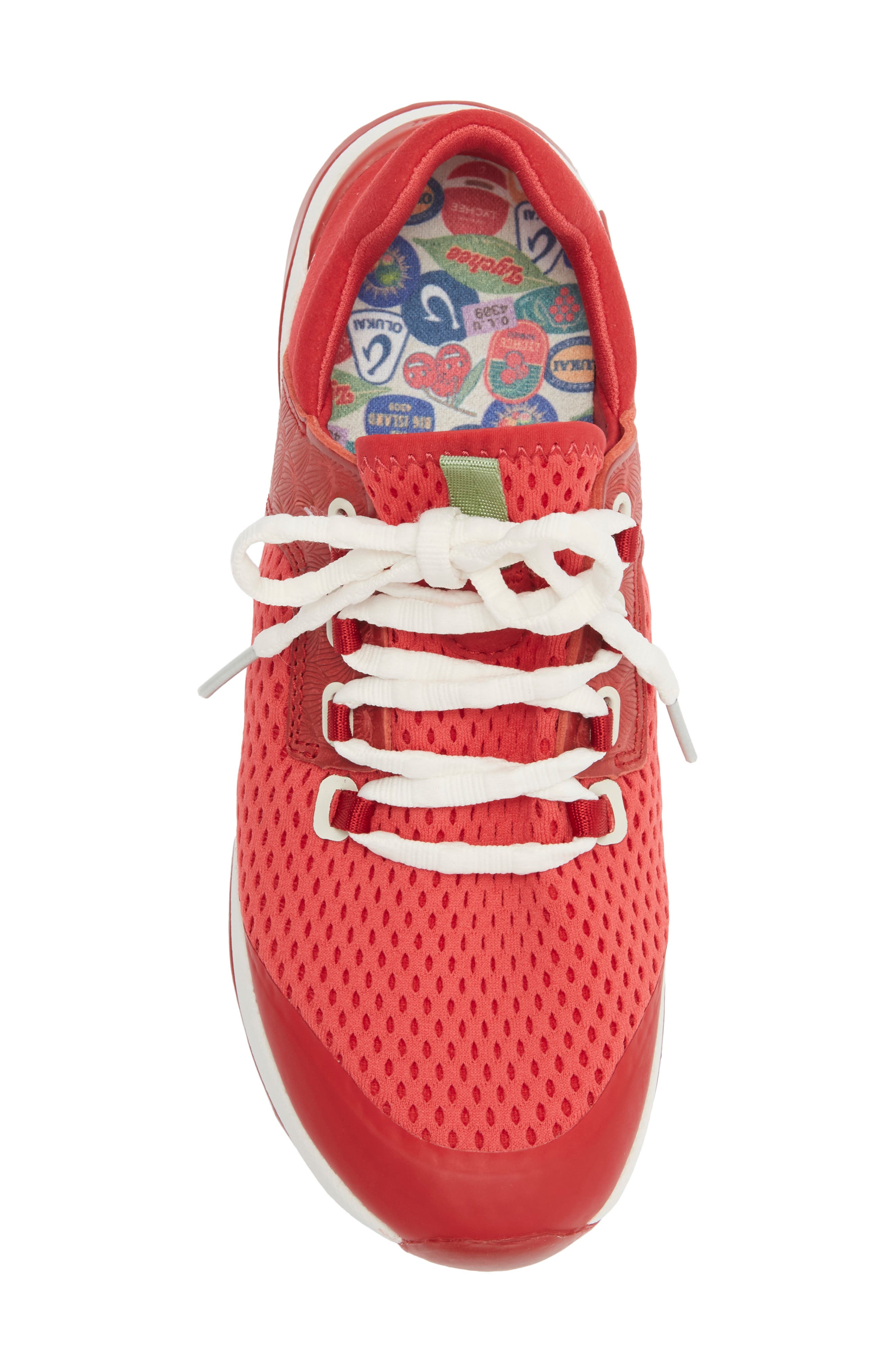 Wailuku Sneaker, Alternate, color, LYCHEE RED / DEEP RED