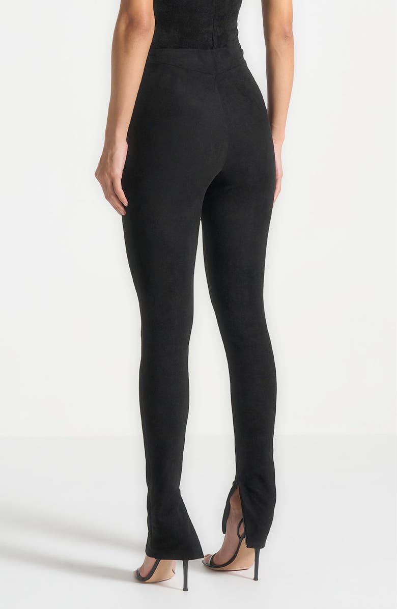 Manière De Voir Suede Leggings, Alternate, color, Black