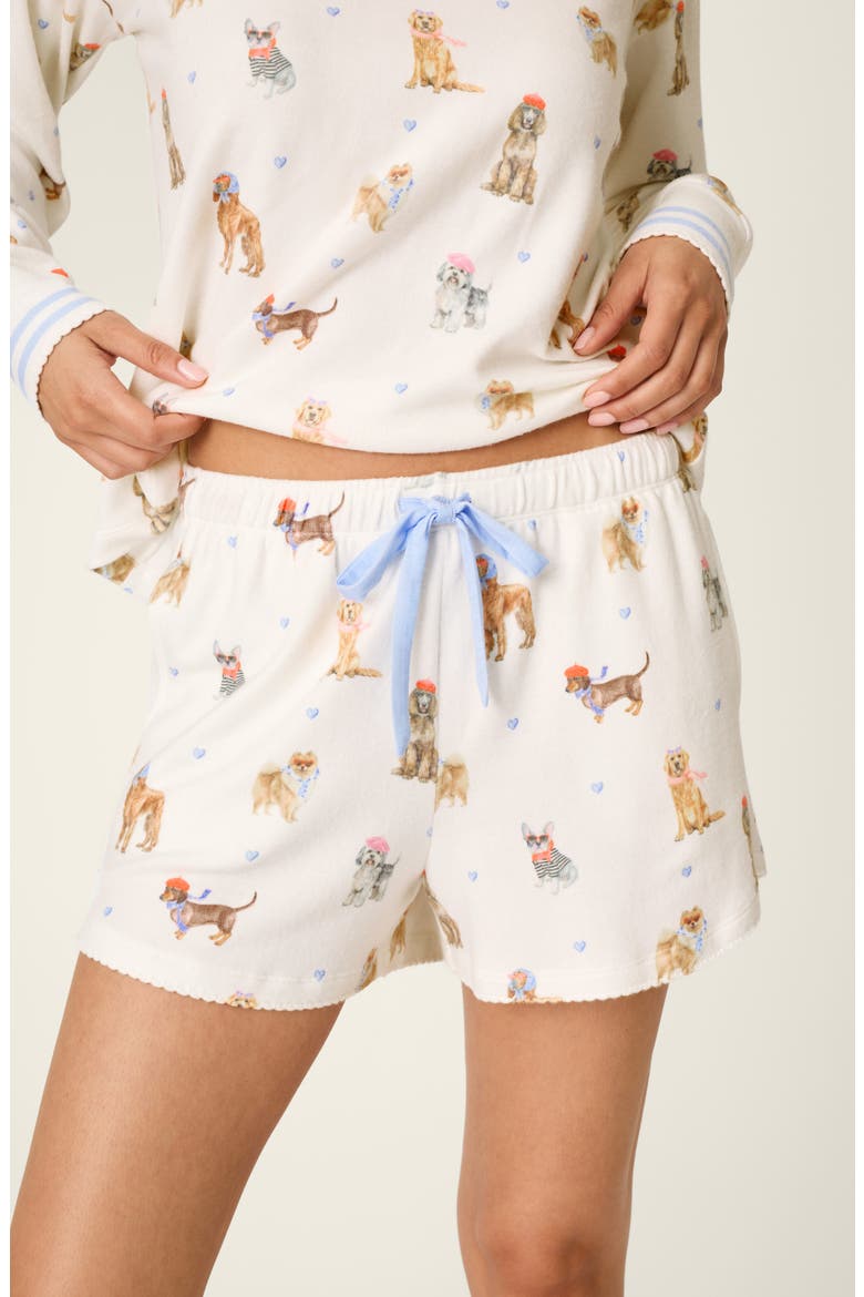 Meet Me in Pawris Sleep Shorts, Alternate, color, IVORY