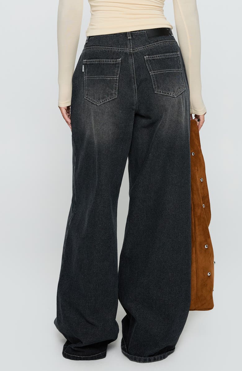 Princess Polly Naylor Baggy Wide Leg Jeans, Alternate, color, Grey Wash