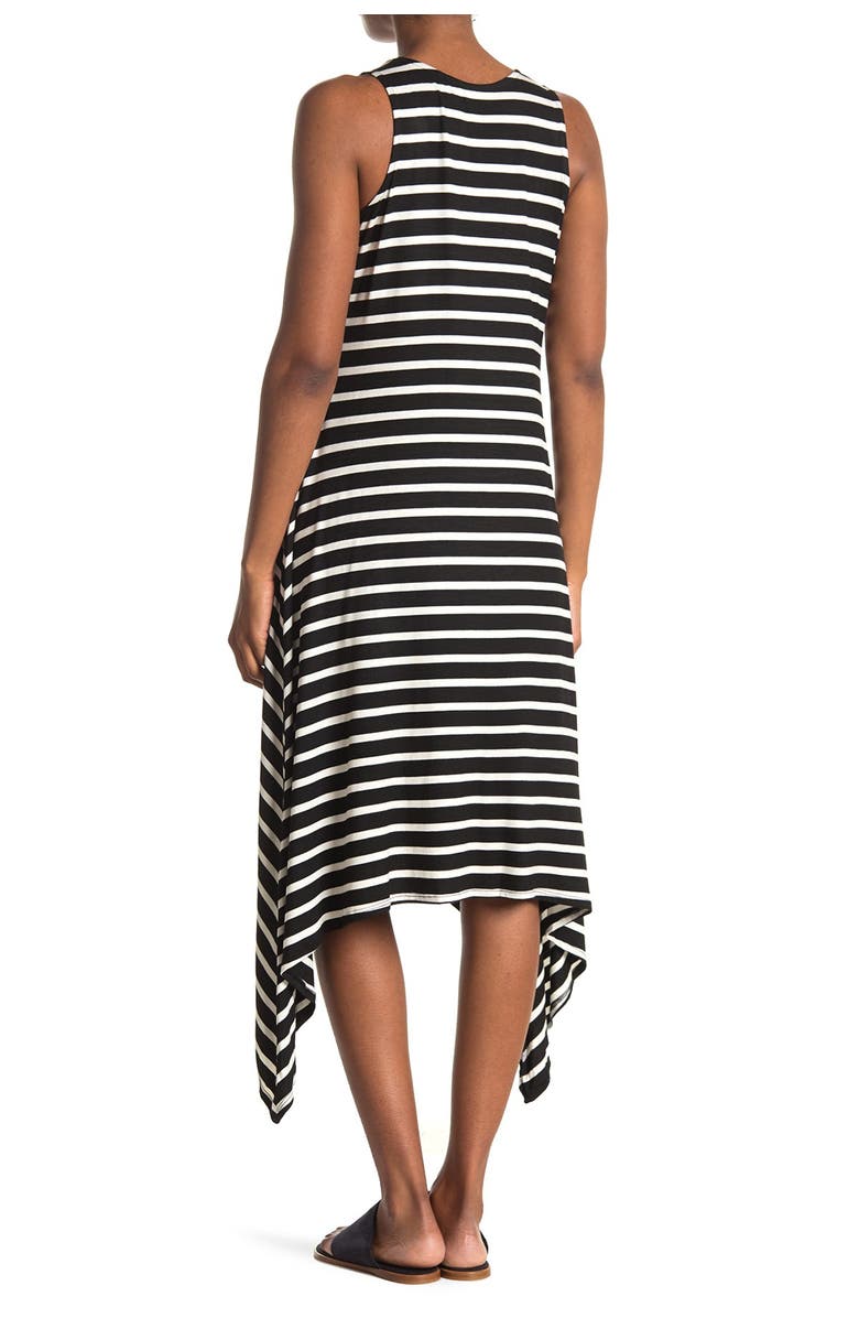 TASH AND SOPHIE Striped Sharkbite Midi Dress, Alternate, color, 