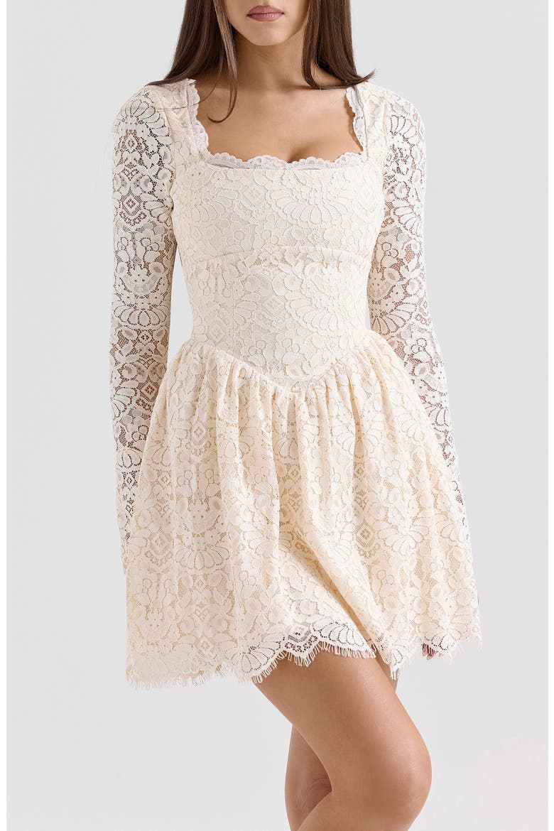 Fae Long Sleeve Minidress, Alternate, color, VINTAGE CREAM