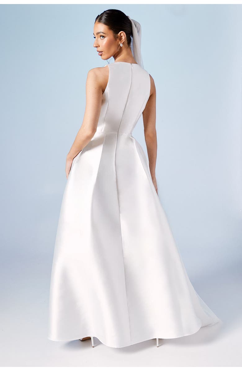 Coast Bow Waist Maxi Wedding, Alternate, color, Ivory