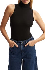 Bardot Turtleneck Sleeveless Bodysuit