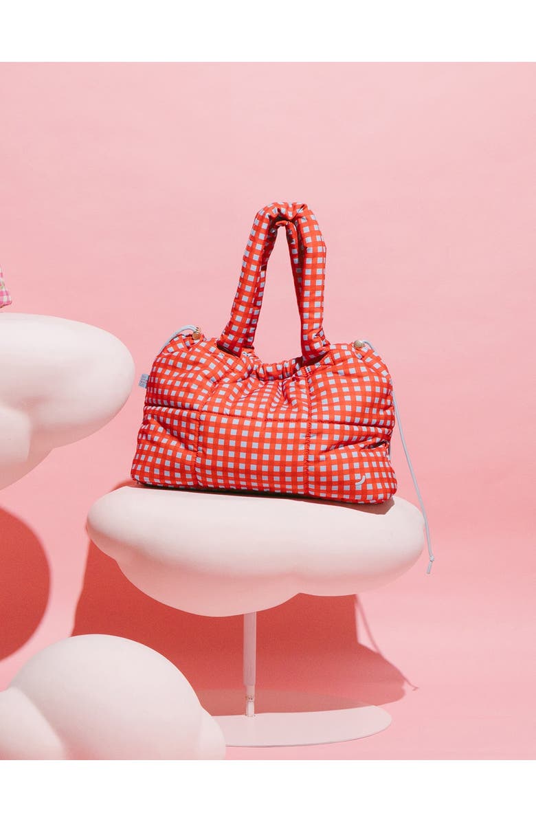The Somewhere Co Raspberry Crush Marshmallow Midi Tote Bag, Alternate, color, Raspberry Crush