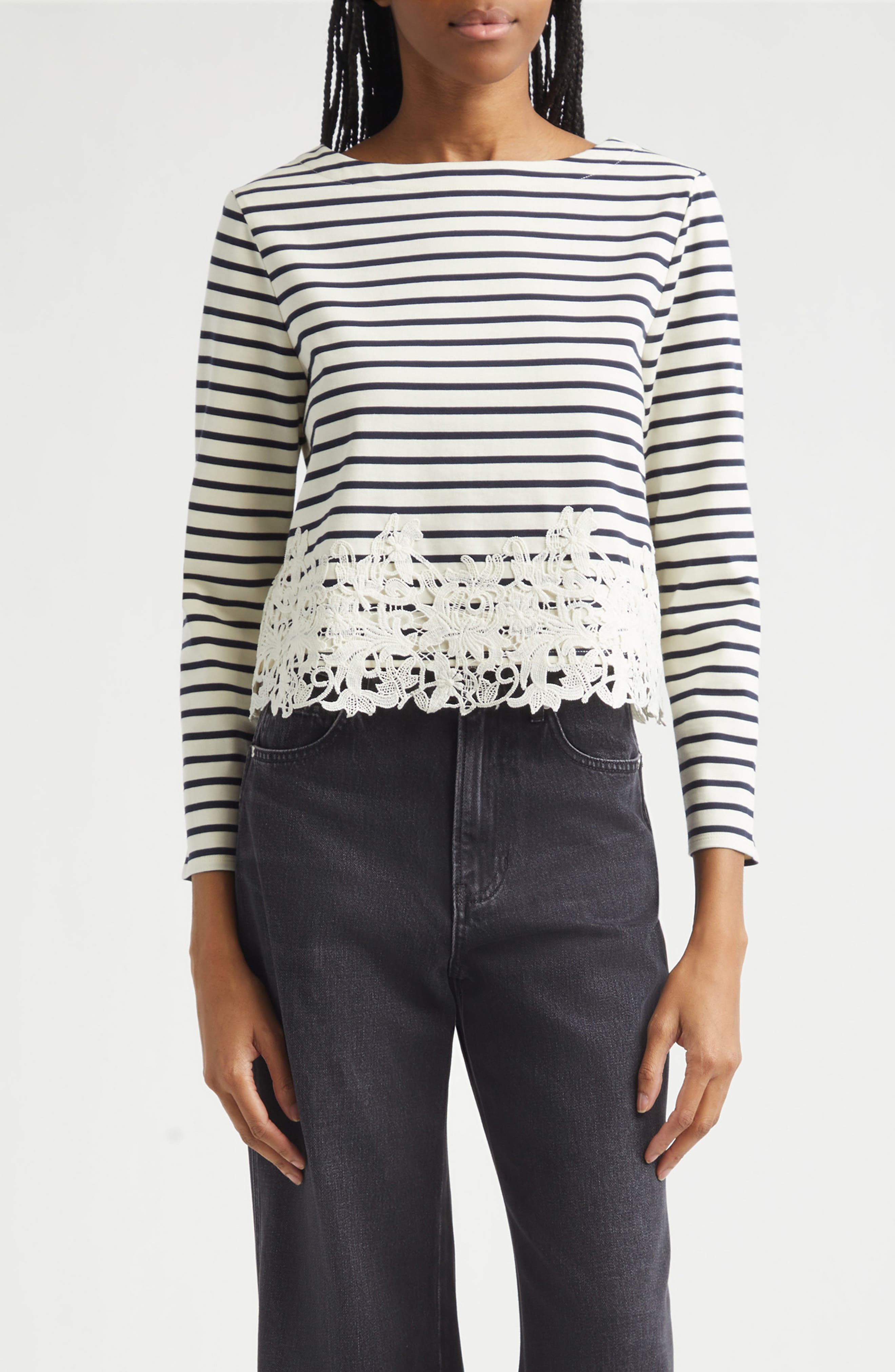 selected DOVE NAVY STRIPE