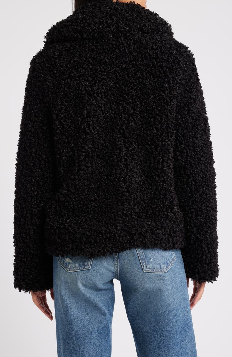 Sam Edelman Faux Fur Jacket, Alternate, color, Black