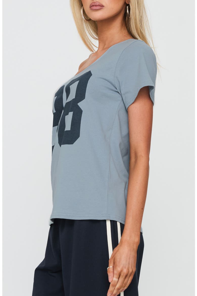 Stayback One-Shoulder Graphic T-Shirt, Alternate, color, BLUE
