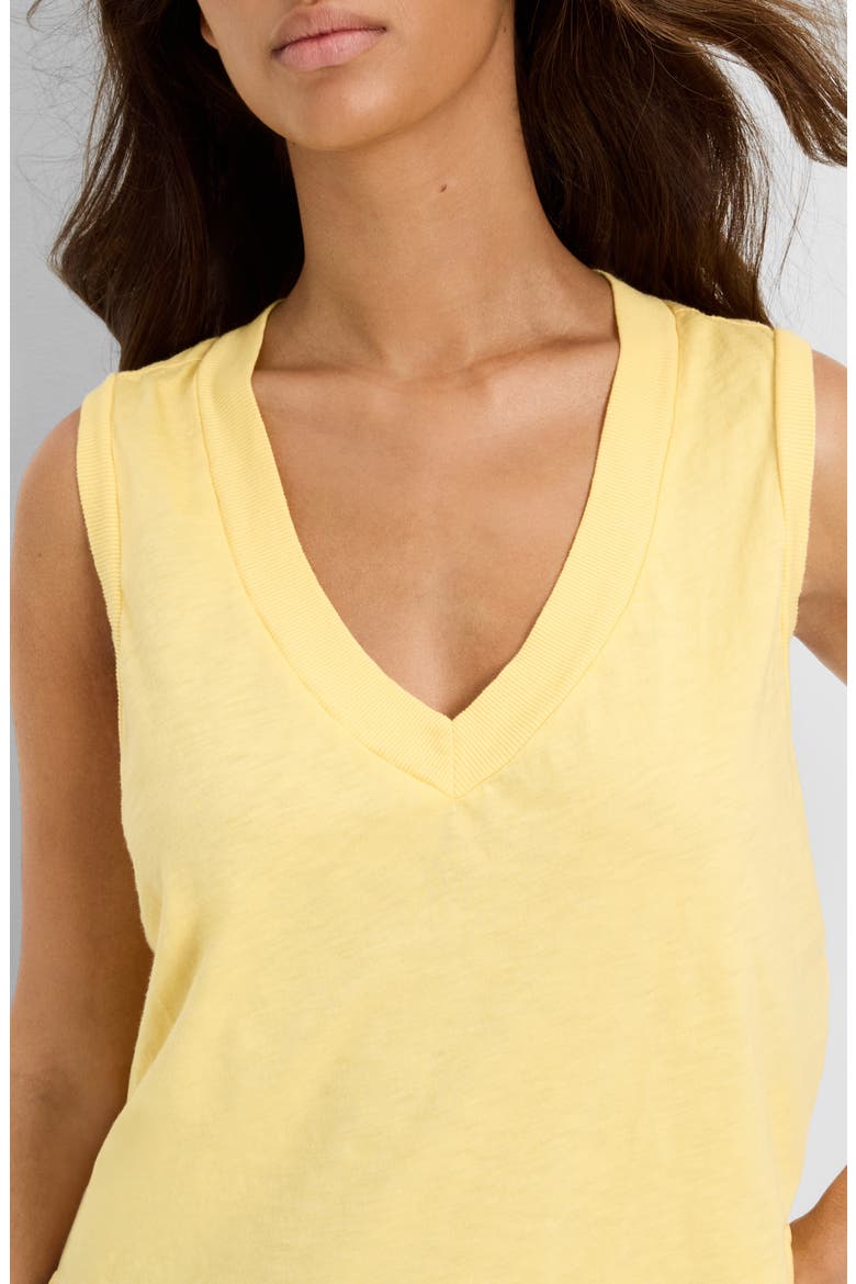 Ira V-Neck Cotton Top, Alternate, color, MACAW