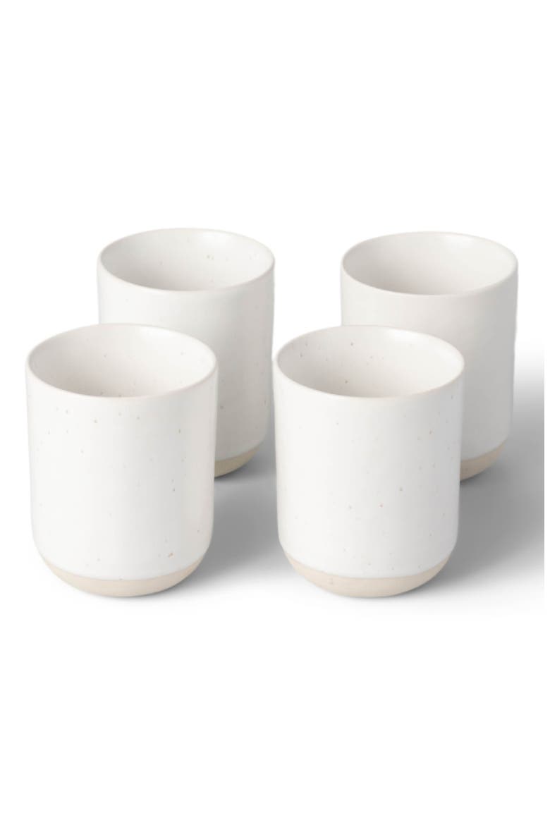 The Cappuccino Set of 4 Cups, Alternate, color, SPECKLED WHITE