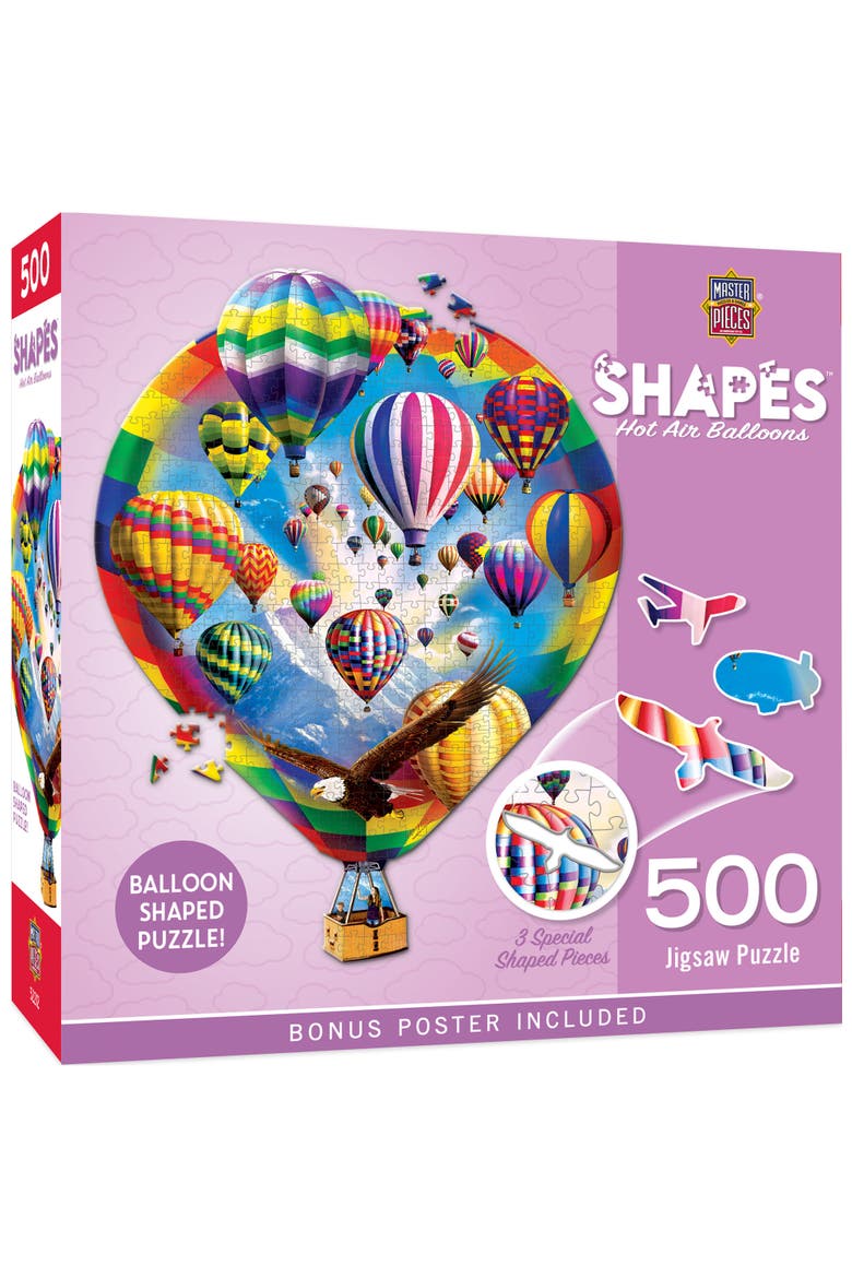 Hot Air Balloons 500 Piece Shaped Puzzle, Main, color, Multicolor