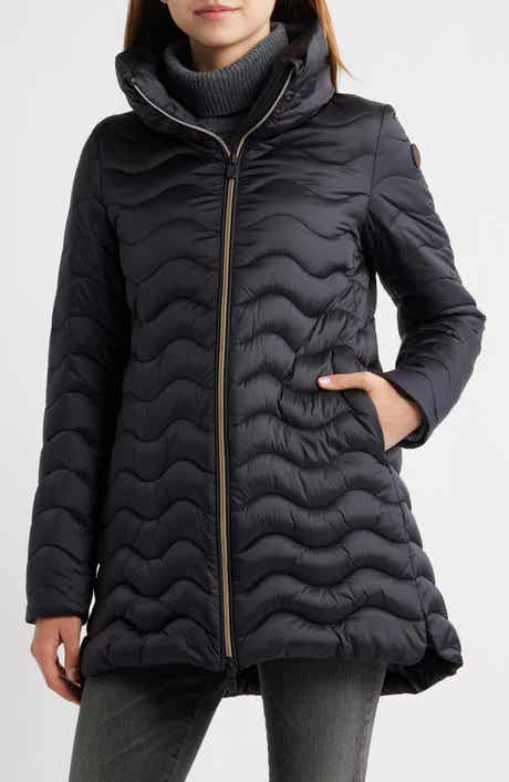 Save The Duck Livette Wavy Quilted Water Repellent Puffer Jacket