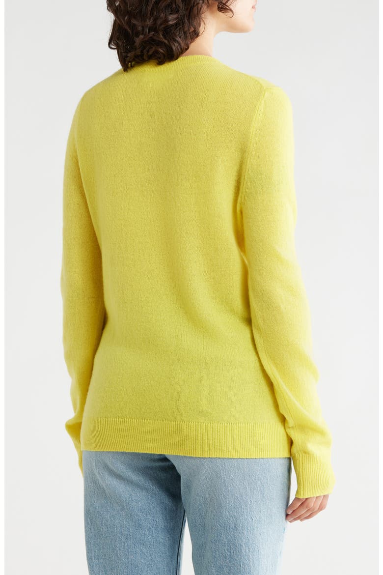 Cashmere Crewneck Sweater, Alternate, color, YELLOW ILLUMINATE