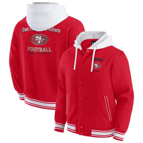 Men's Darius Rucker Collection by Fanatics Scarlet San Francisco 49ers Full-Snap Hoodie Jacket