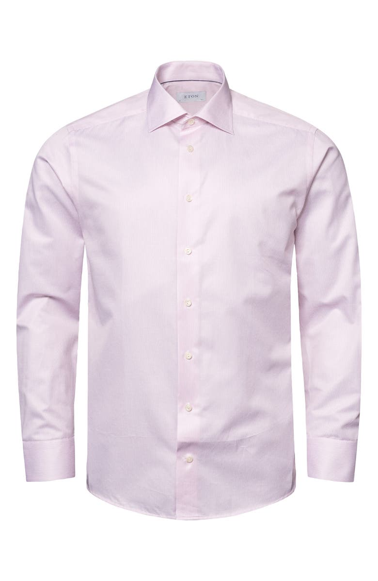 Eton Contemporary Fit Stripe Twill Dress Shirt, Alternate, color,