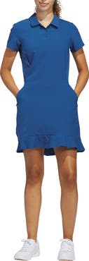 adidas Ultimate Solid Ruffle Polo Dress