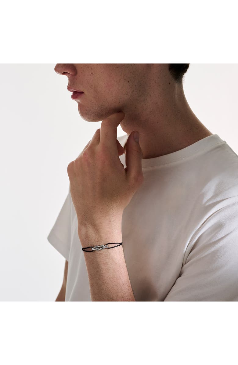 John Hardy Love Knot Sterling Silver Cord Bracelet, Alternate, color,